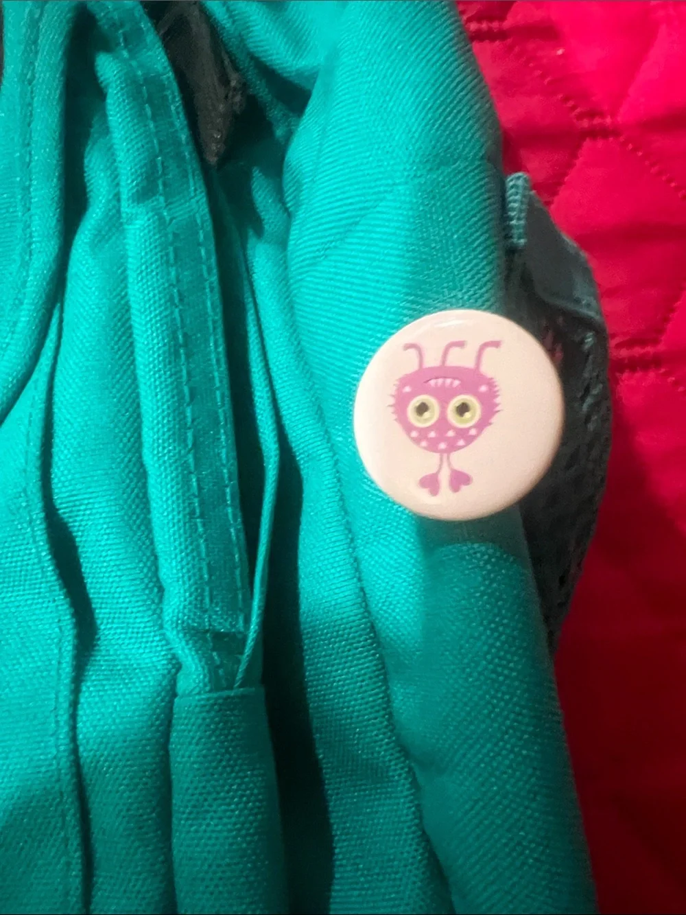 Jansport Teal Backpack with Fun Patches